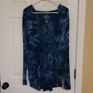 Torrid blue tie dye super soft hoodie